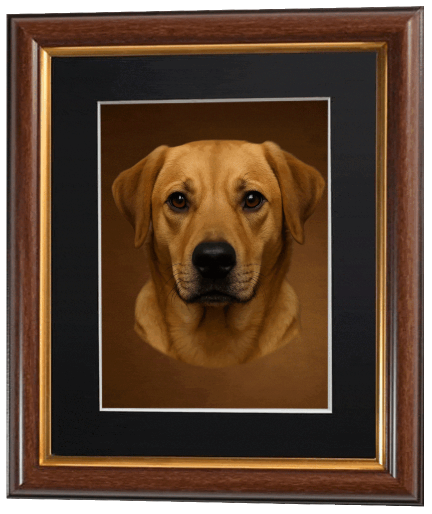 flip image of a dogs head